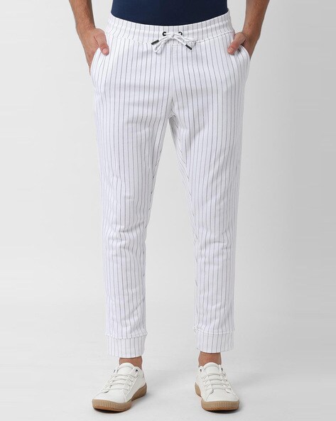 white striped trousers mens