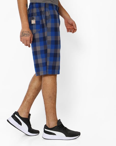 checked bermuda shorts