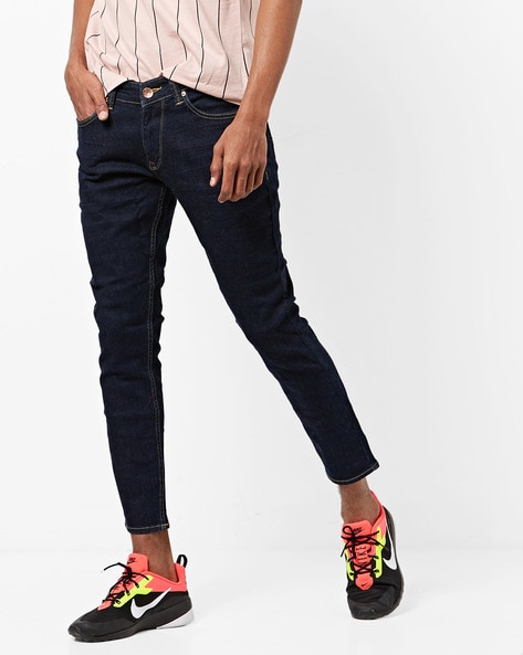 slim fit ankle length jeans
