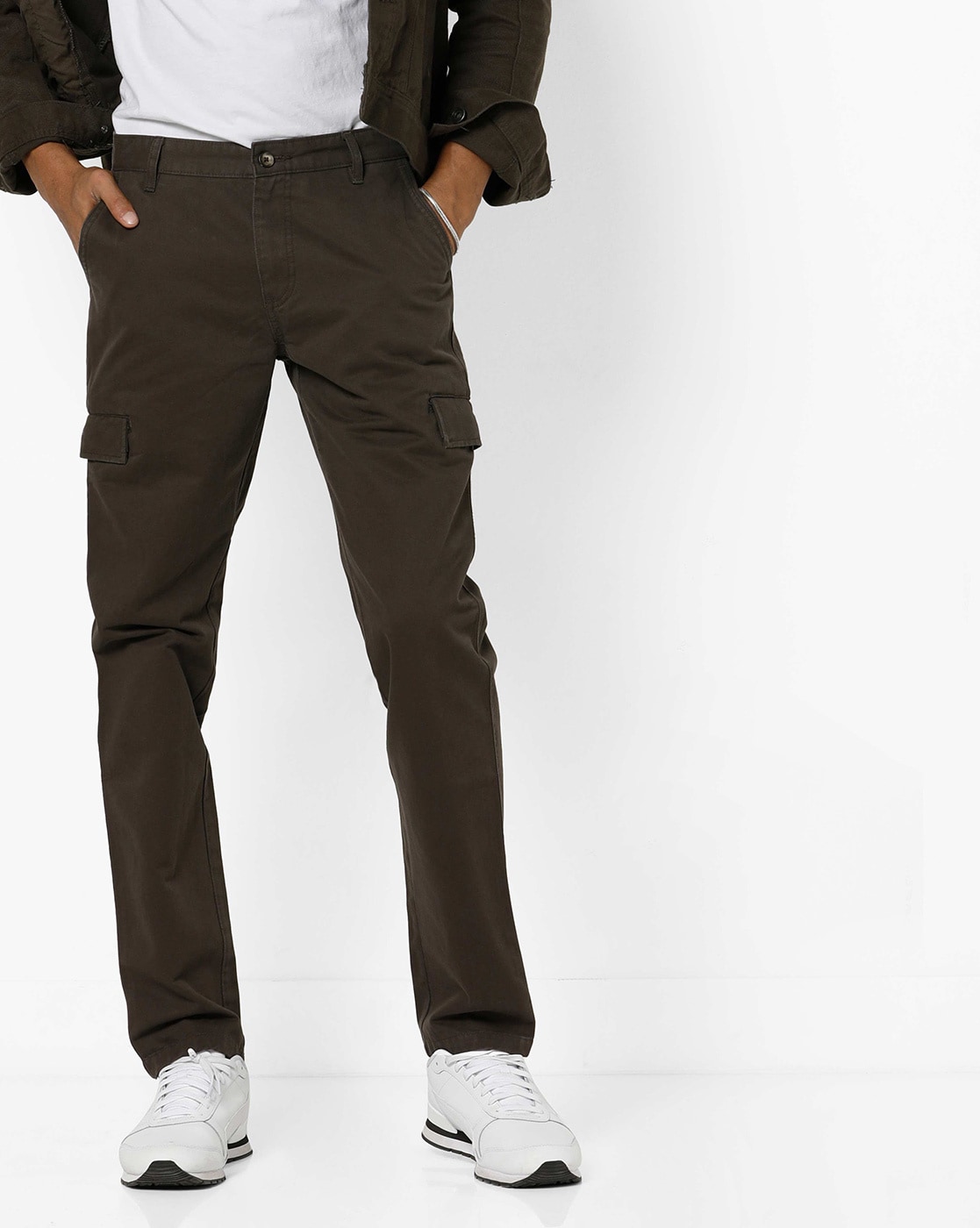 Buy Cream Trousers & Pants for Men by LOUIS PHILIPPE Online | Ajio.com
