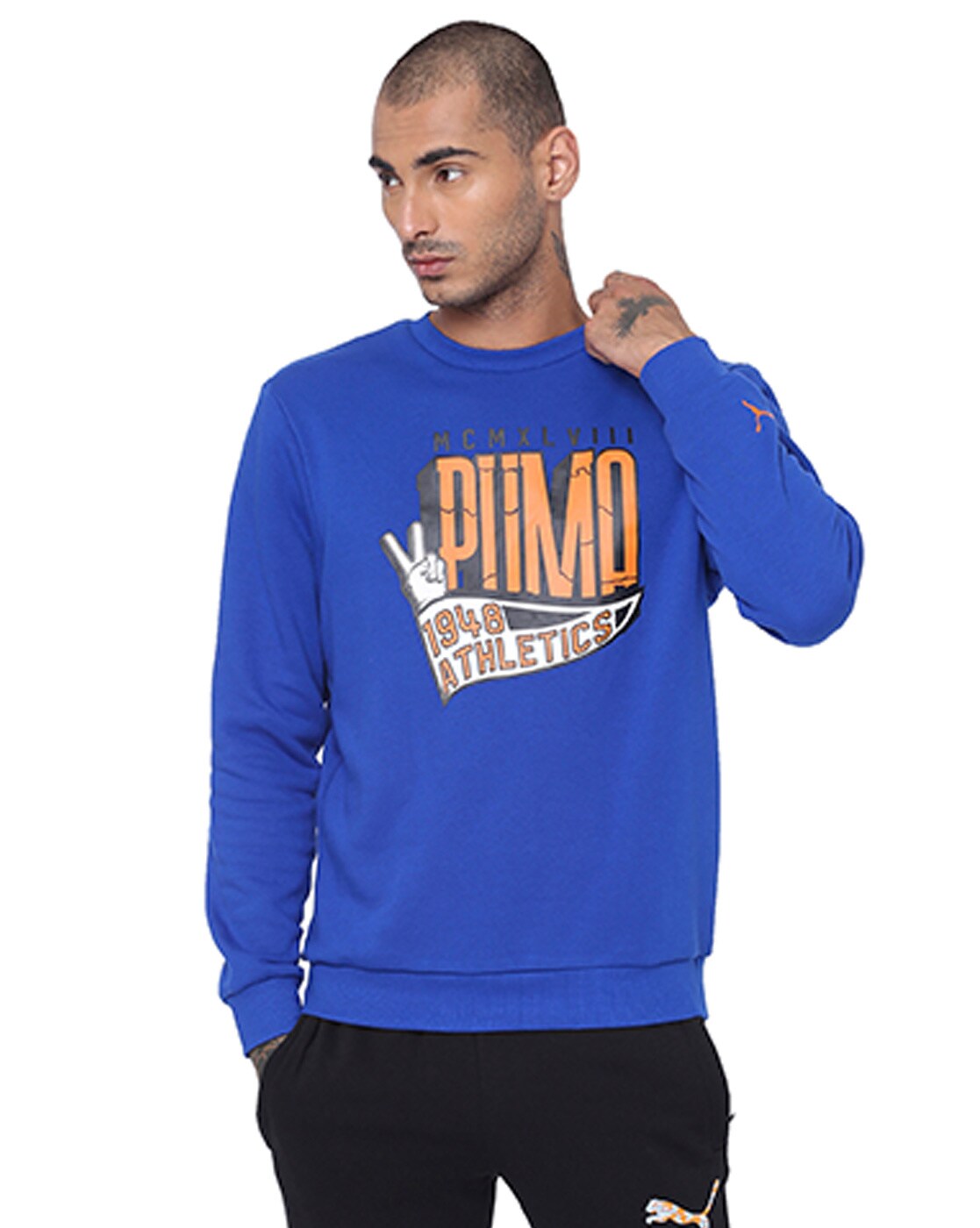 puma blue sweatshirt