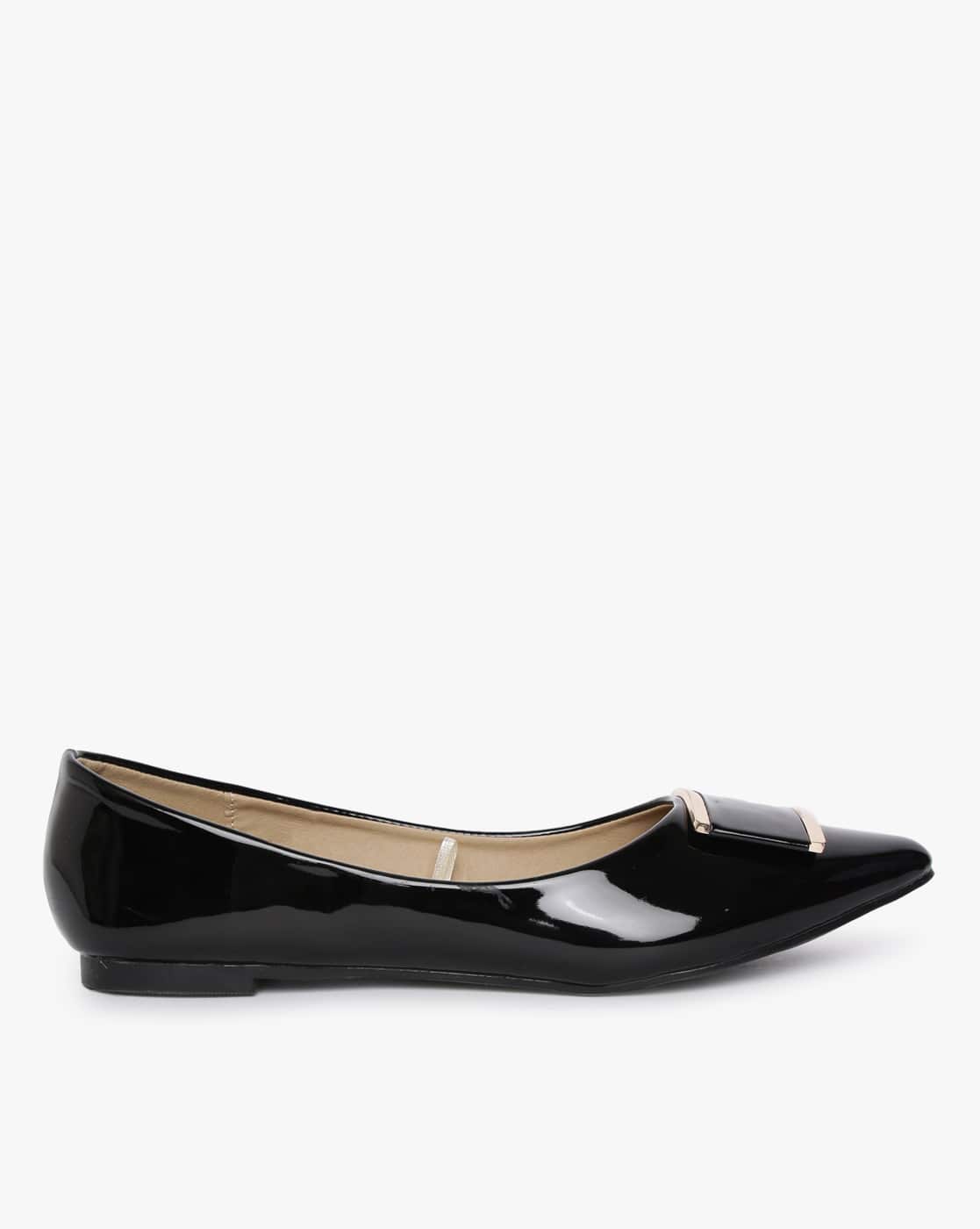 Buy Black Flat Shoes for Women by FIONI 