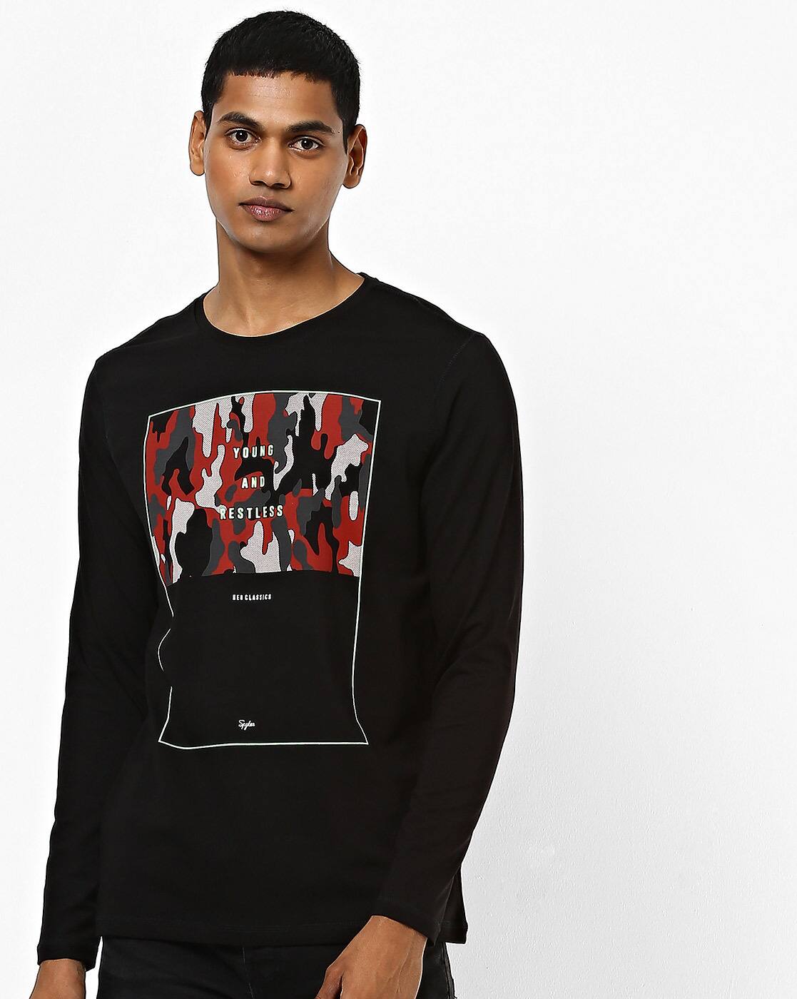 Buy Black Tshirts for Men by SPYKAR 