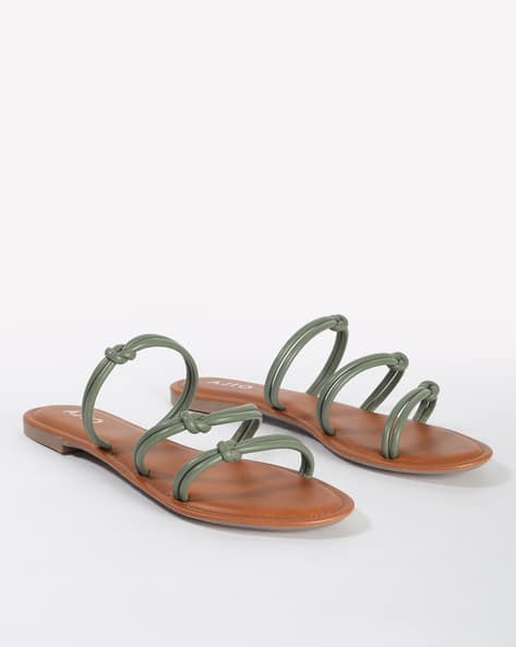 Knotted Strappy Flat Sandals