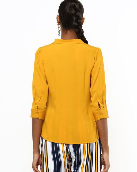 dark yellow shirt women's