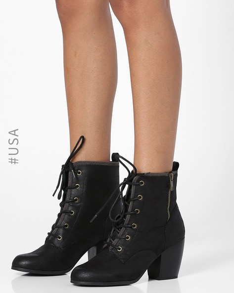Buy Black Boots for Women by QUPID 
