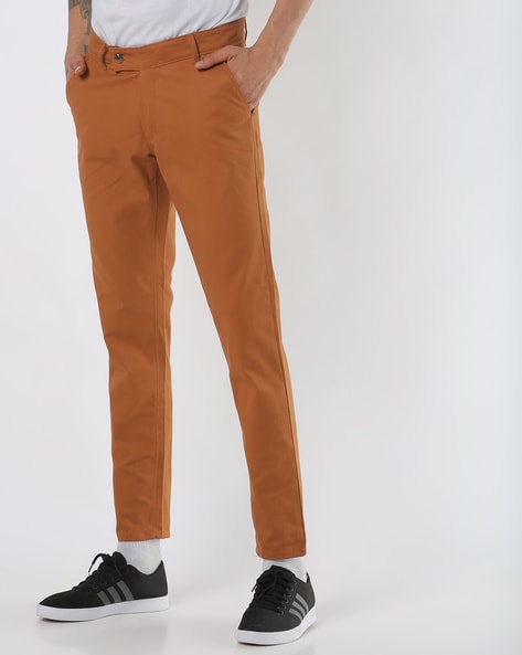 Buy Mens Orange Relaxed Fit Trousers for Men Orange Online at Bewakoof