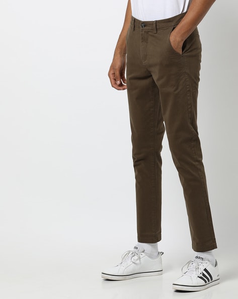 Buy AJIO Men's Formal Pant (Green) at Amazon.in