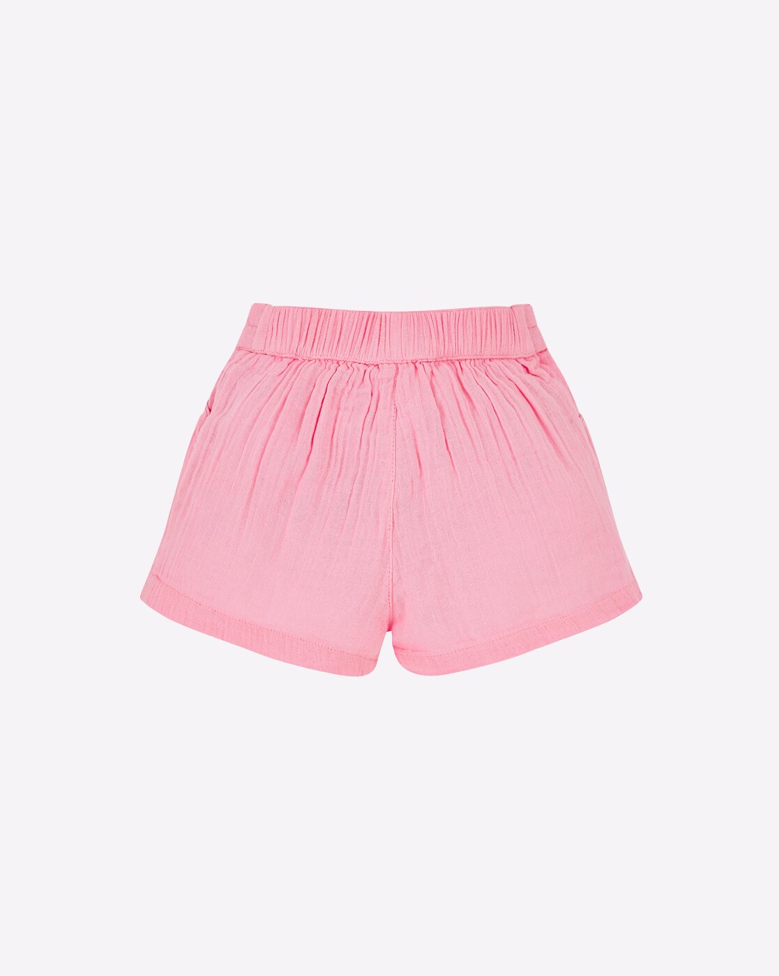 Textured shorts with bow