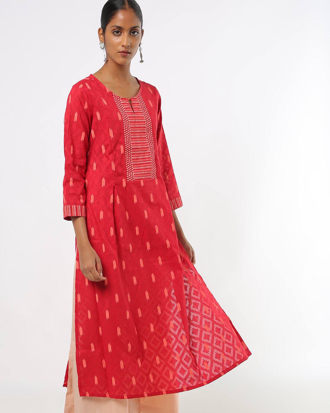 Buy Red Kurtas u0026 Kurtis for Women by Global Desi Online | Ajio.com