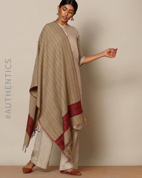 Handloom Pure Wool Kullu Shawl