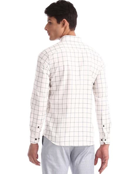 Checked Button-Down Shirt with Patch Pocket (Image - 3)
