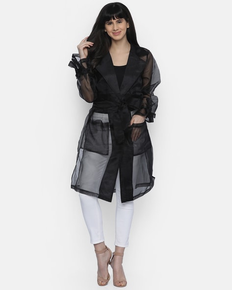 Black sheer outlet coat