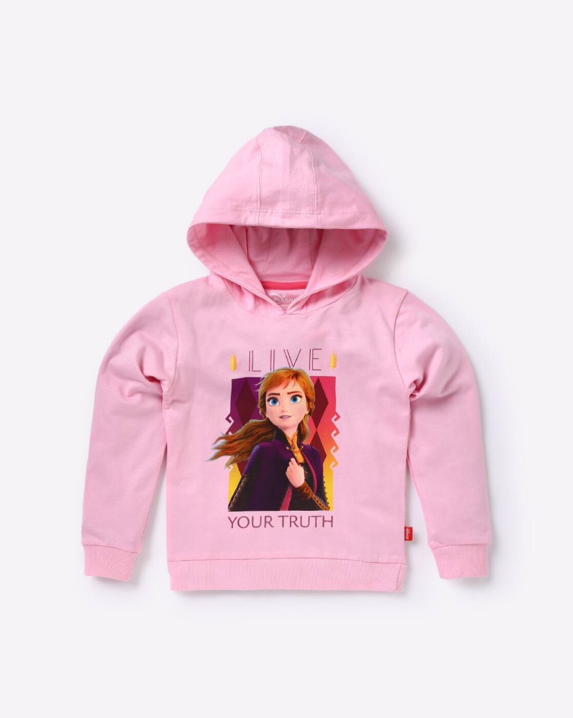 pink hooded zip up sweatshirt