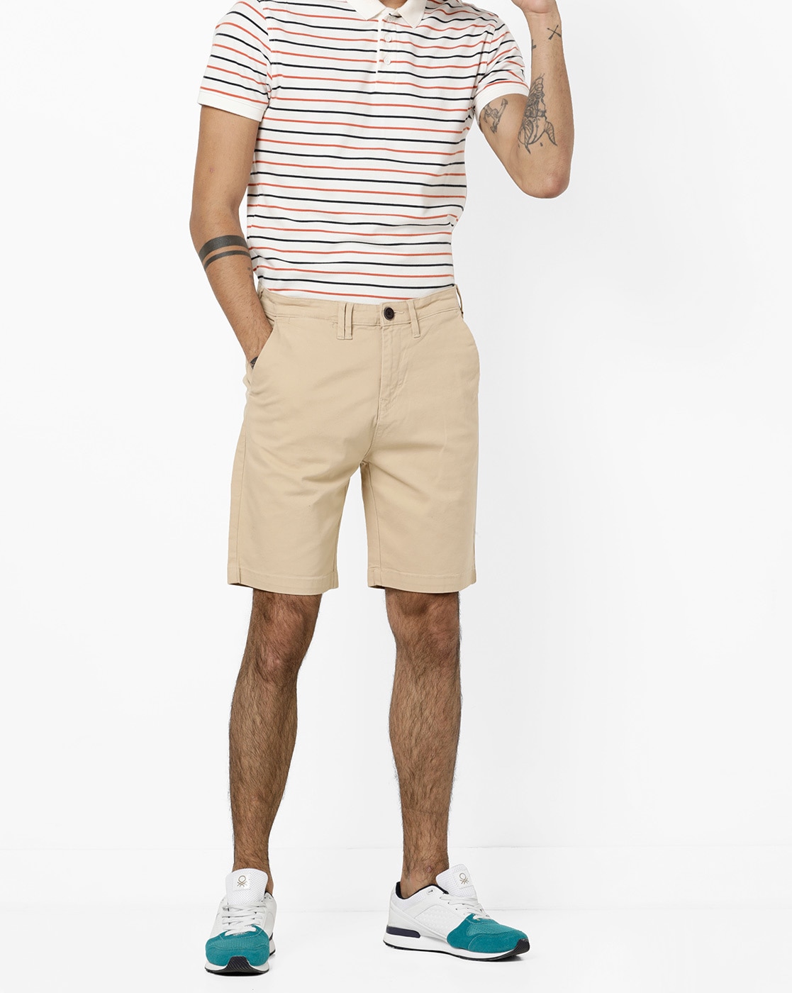 wrangler flat front shorts