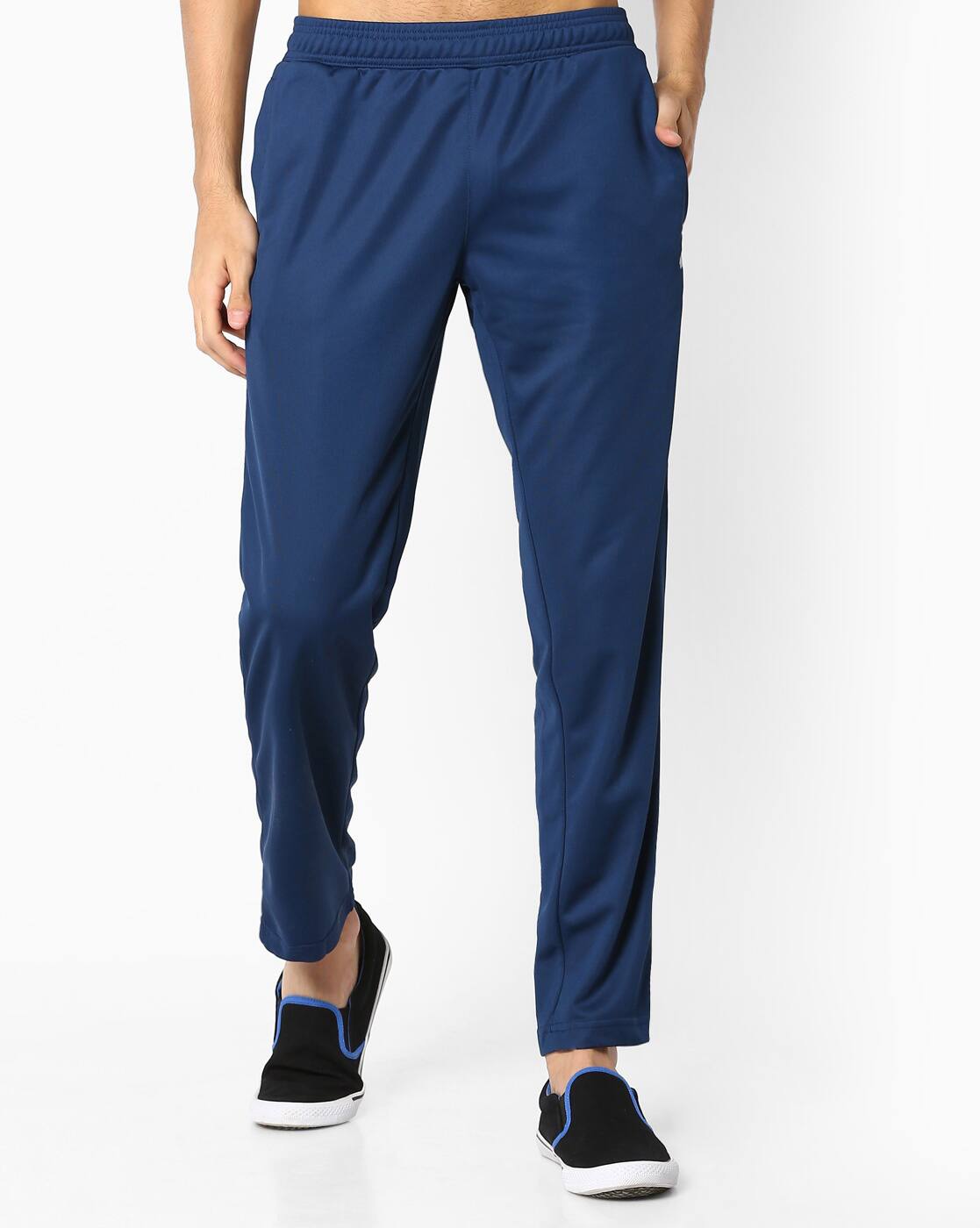 Buy Navy Blue Now Or Never Relaxed Fit Track Pants AJIO