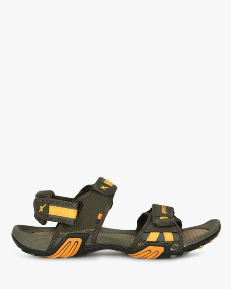 Buy Olive Green Yellow Sandals for Men by SPARX Online Ajio