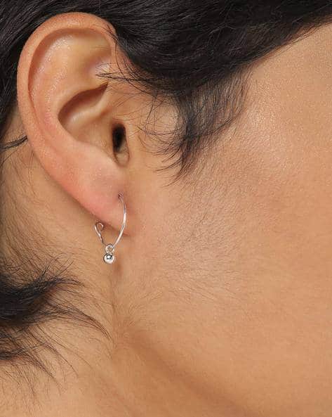 Hoop Earrings with Stones