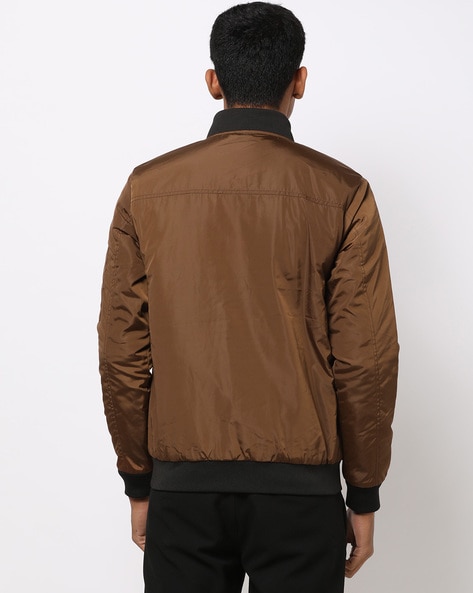 Peter Millar Maverick Leather Bomber Jacket Chocolate, $447 | Neiman Marcus  | Lookastic