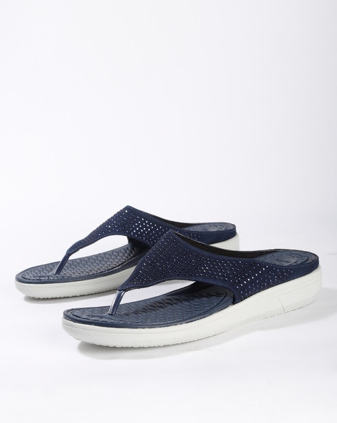 navy blue womens slippers