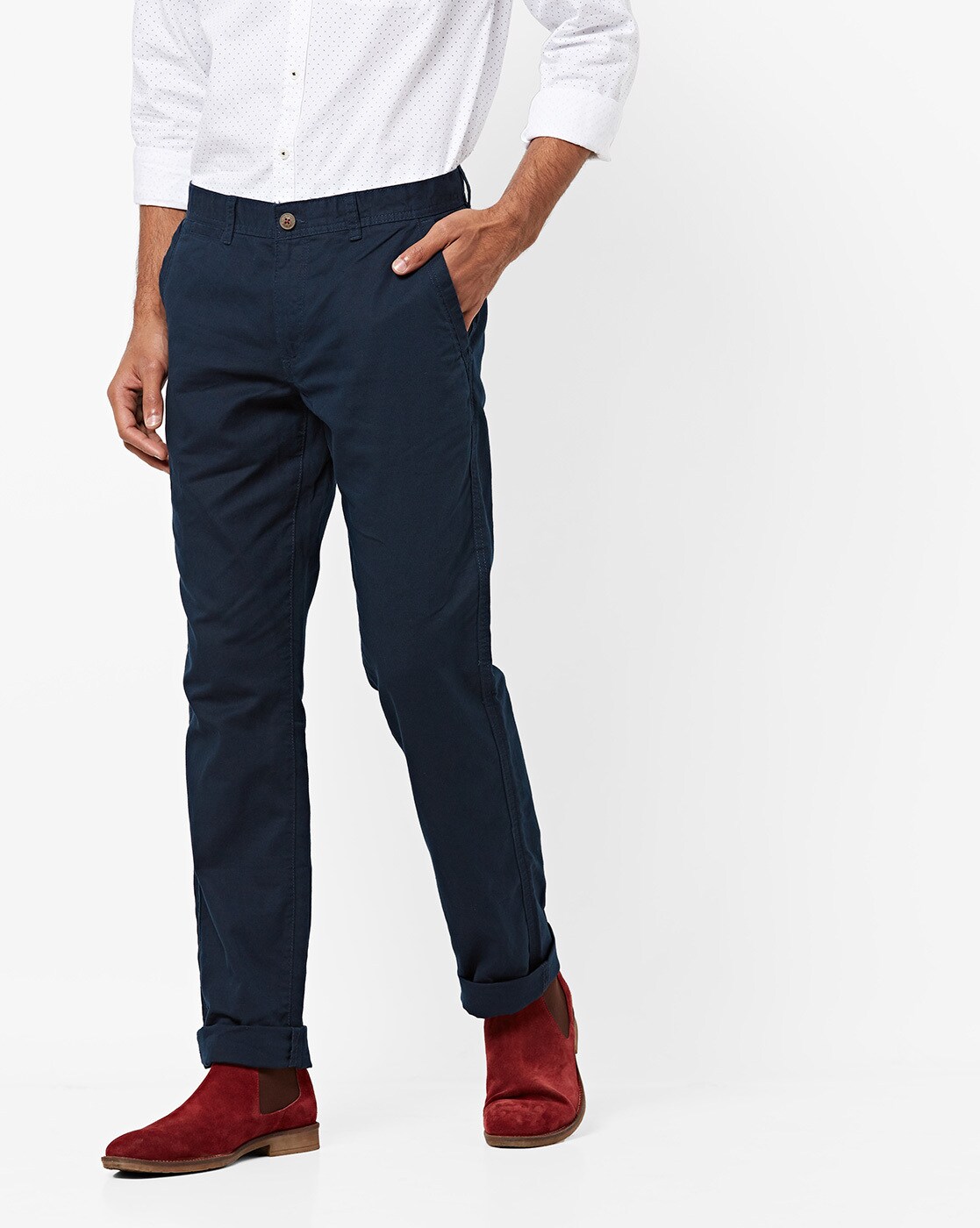 navy blue trousers