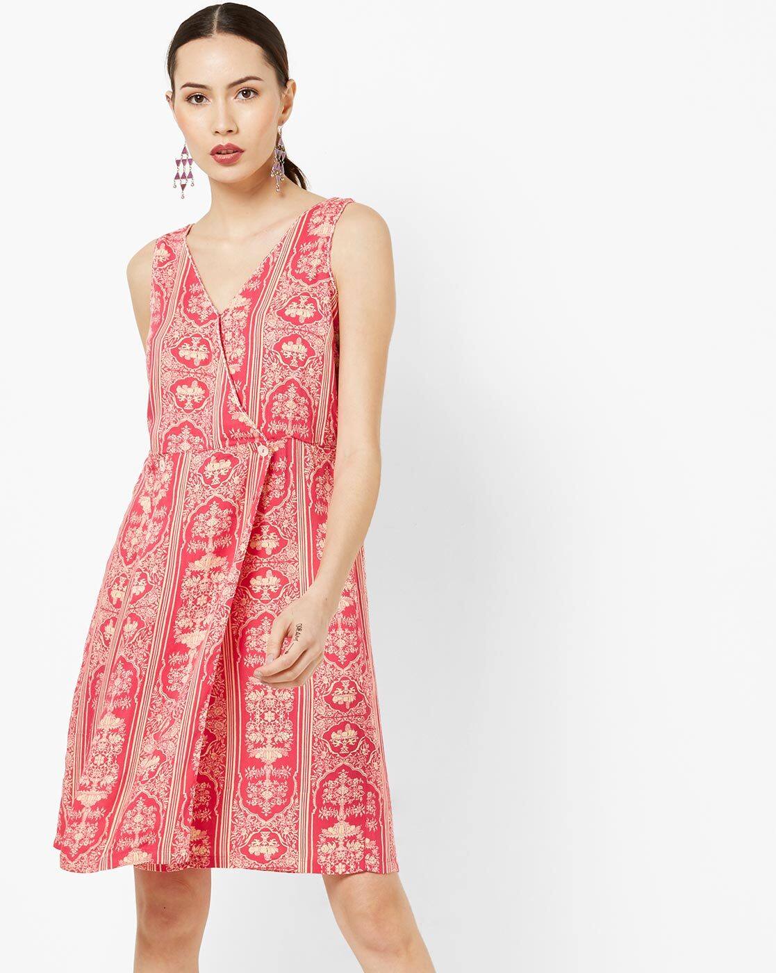 ajio pink dress