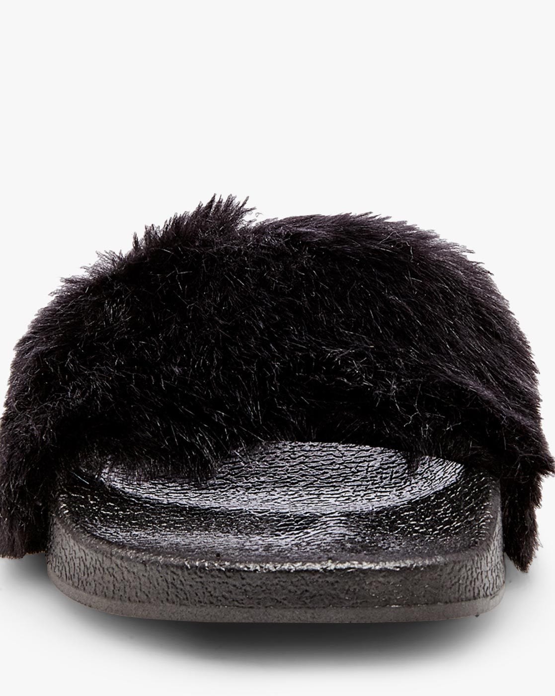 steve madden faux fur slides