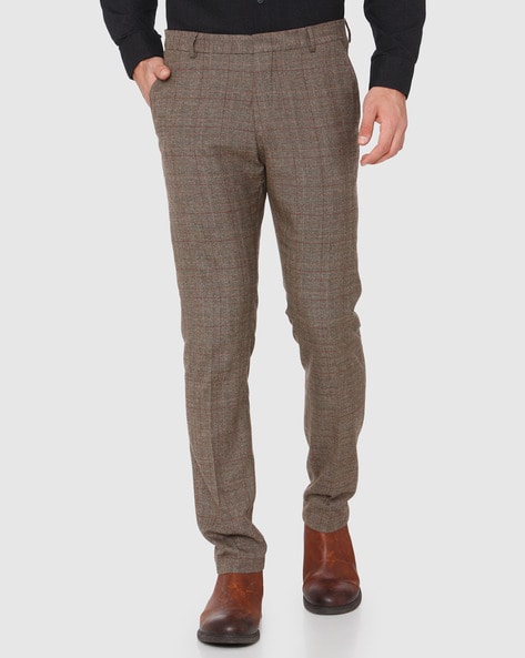 Mens Ralph Lauren Purple Label brown Cashmere Check Trousers | Harrods #  {CountryCode}