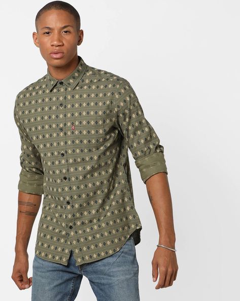 levi's olive green shirt