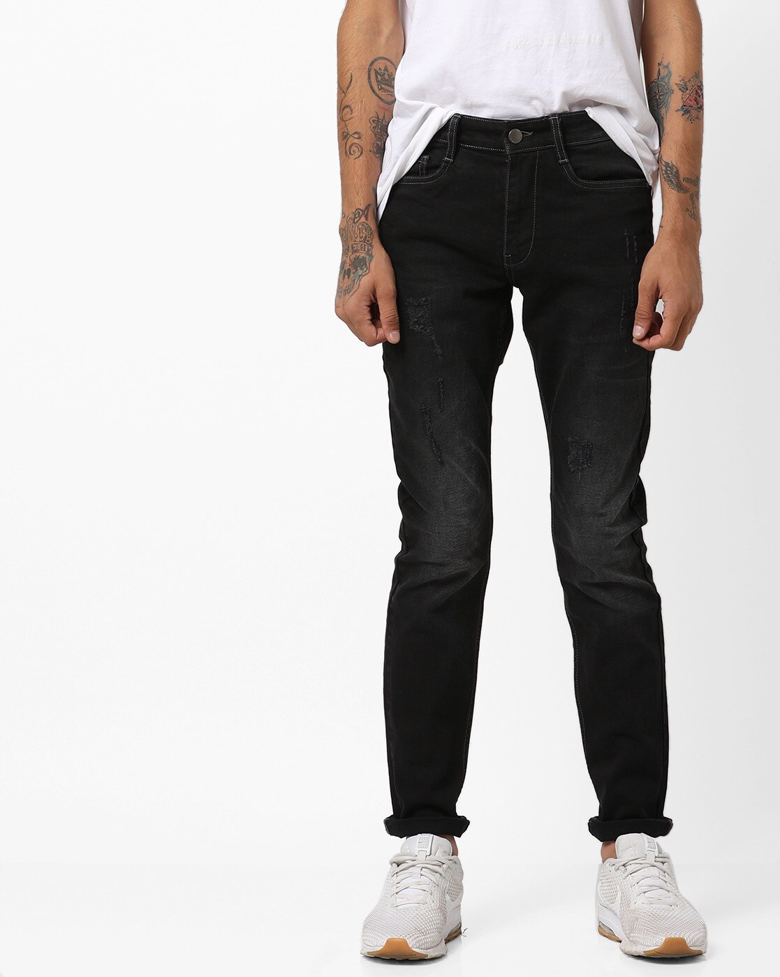 ajio black jeans