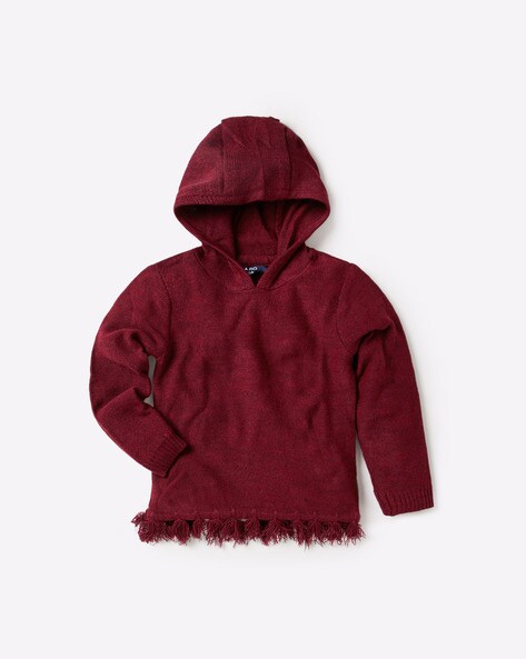 maroon hooded sweatshirt