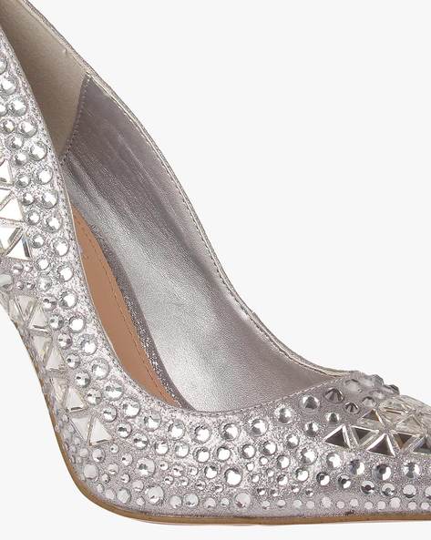 Steve madden best sale silver rhinestone heels