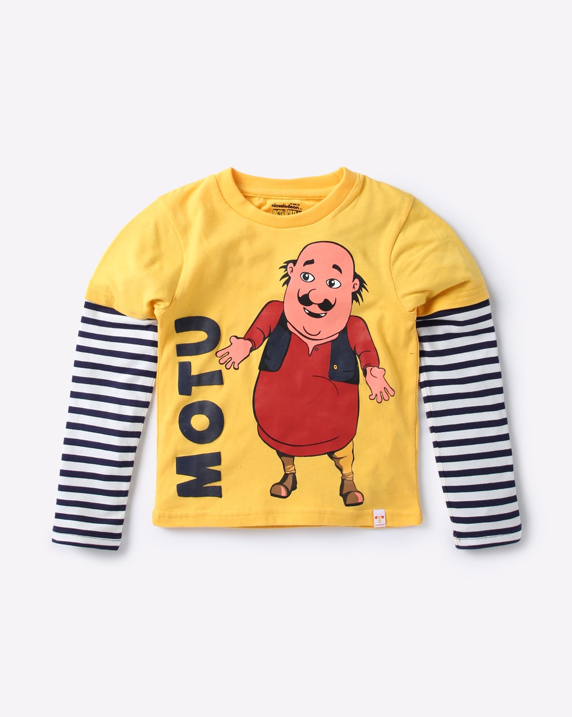 buy yellow tshirts for infants by motu patlu online ajio com