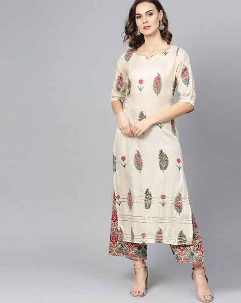 Printed Straight Kurta Suit Set