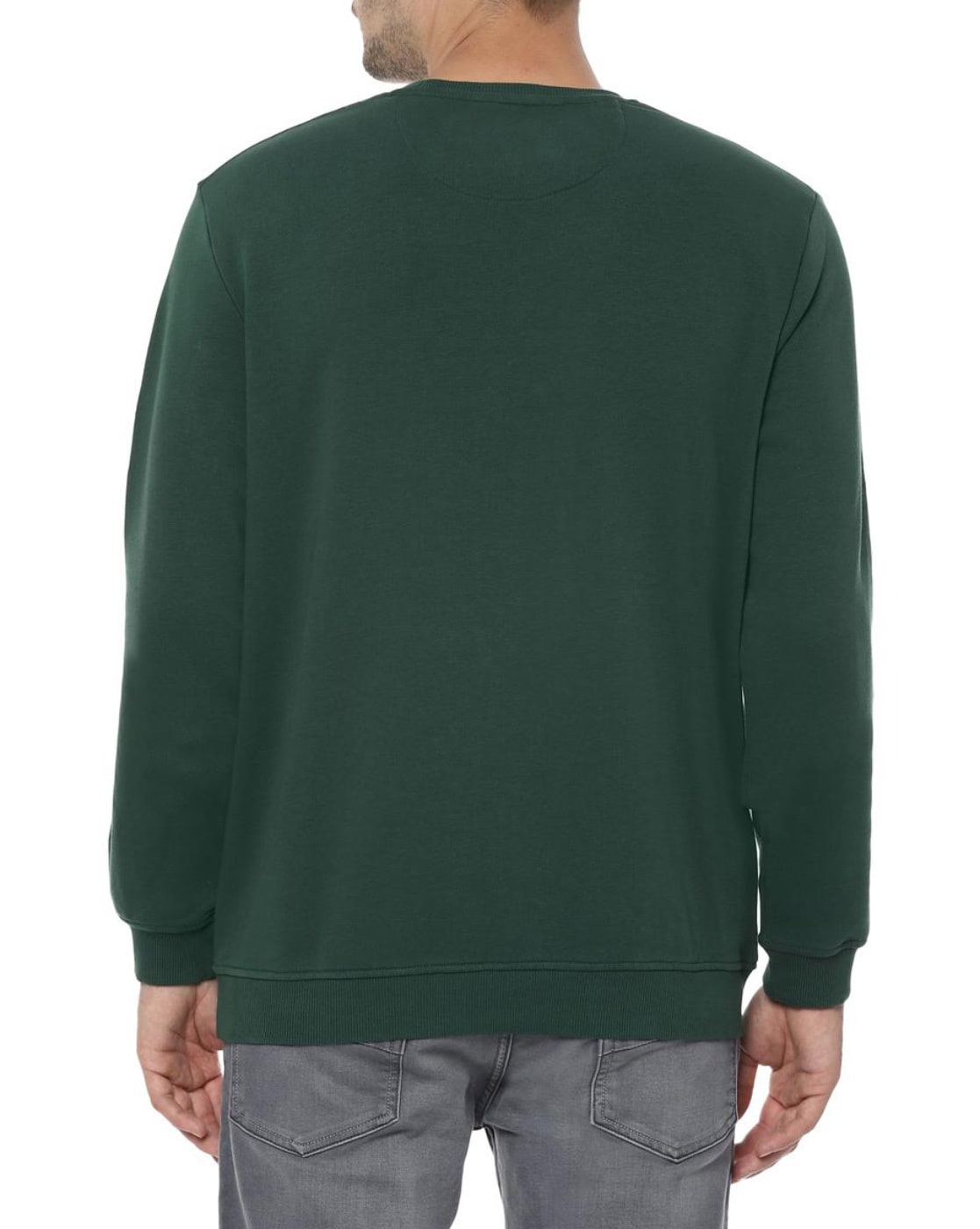 green crew neck sweatshirt