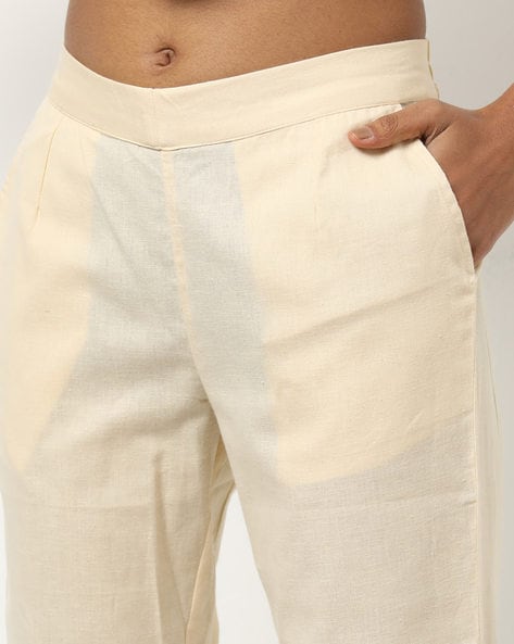 Buy Cream Pants for Women by AURELIA Online