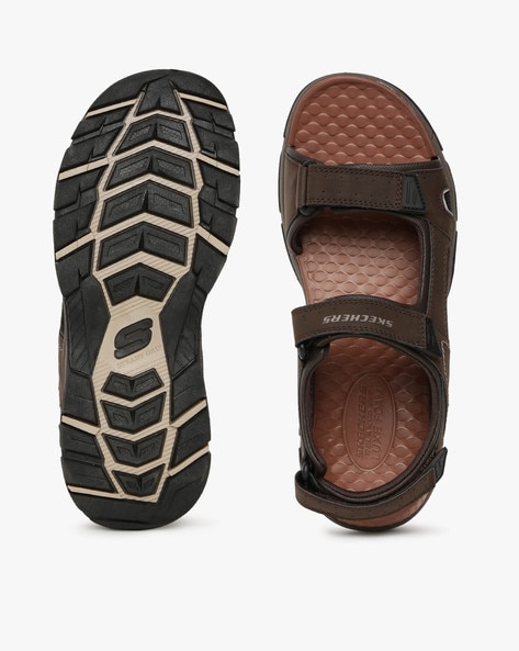 Textured Sandals with Velcro Fastening