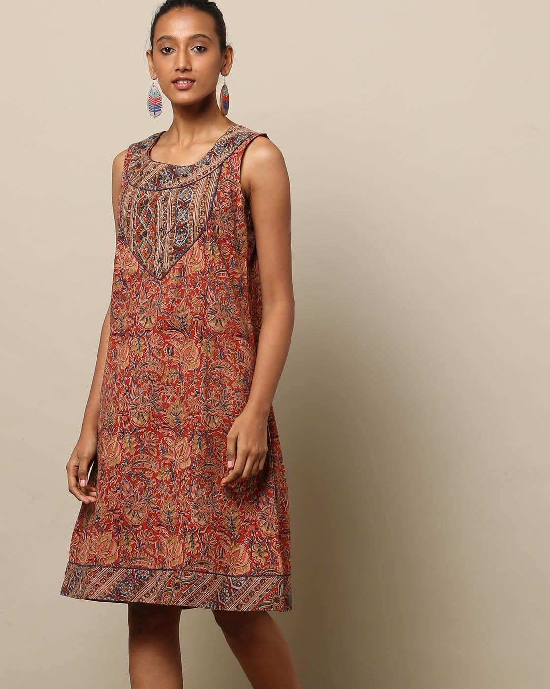kalamkari one piece dress