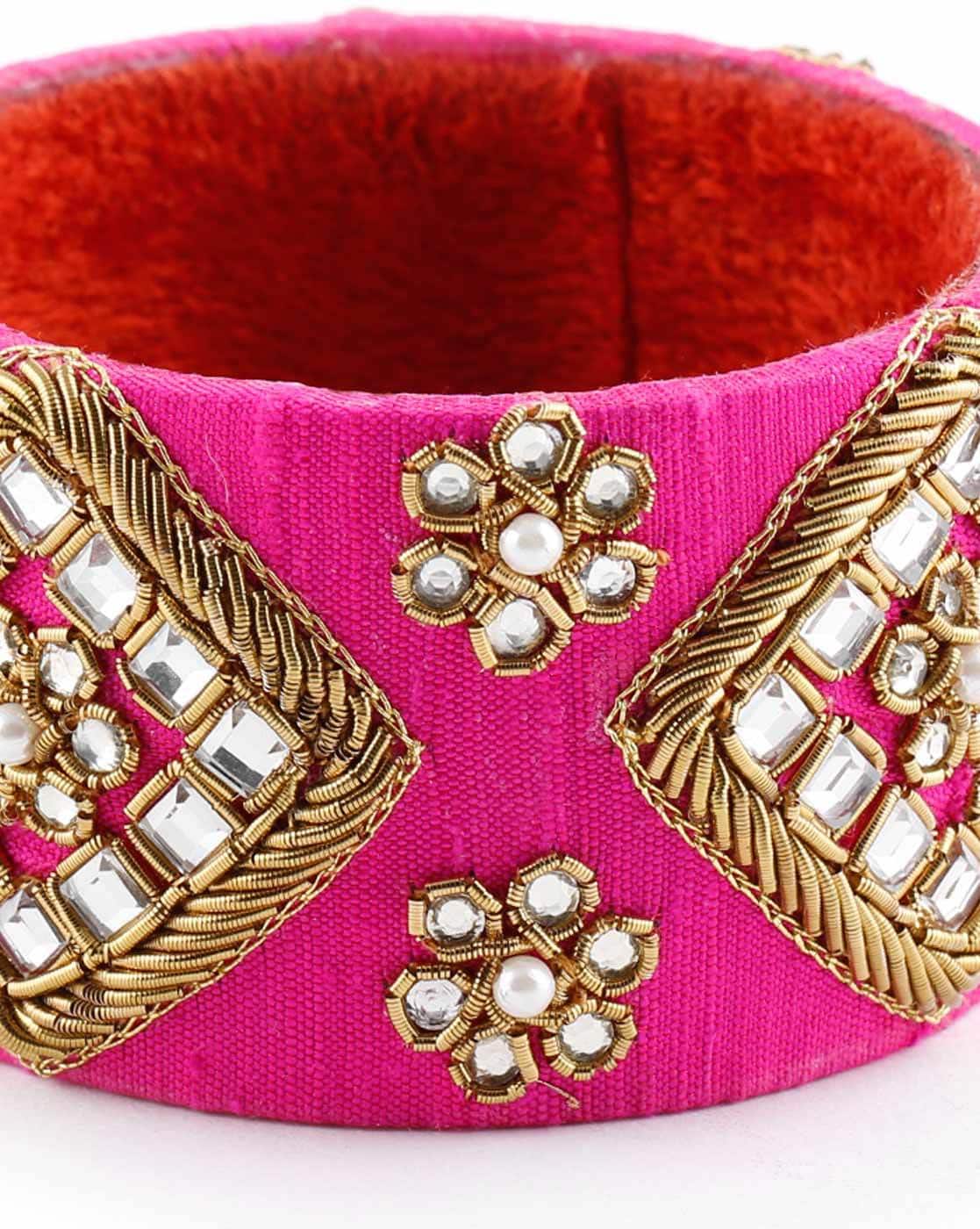 Buy Pink Bracelets Bangles for Women by PADMAHASTHA Online