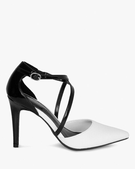 Buy Black \u0026 White Heeled Shoes for 