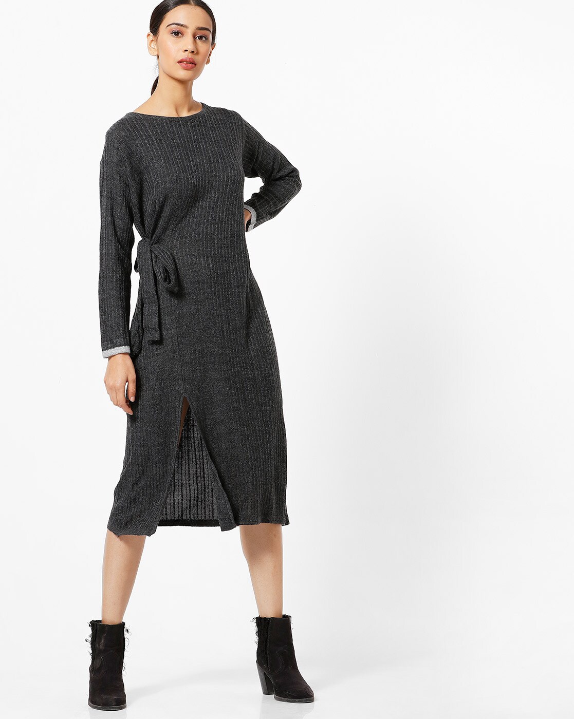charcoal shift dress