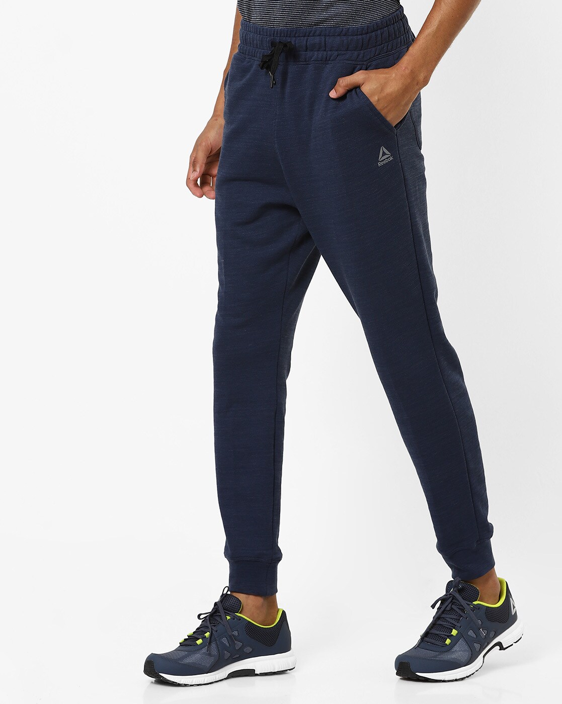 Buy Navy Track Pants for Men by Reebok Online Ajio