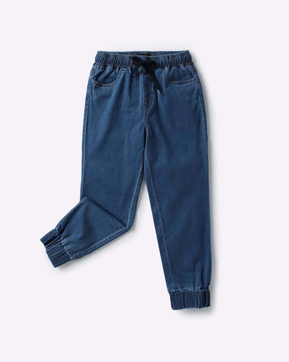 elastic waist jogger jeans