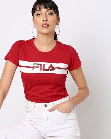 red fila t shirt women's