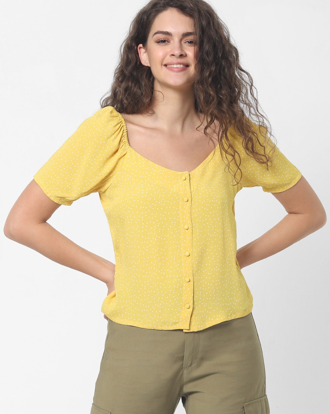 Uventet ubrugt hobby Buy Yellow Tops for Women by ONLY Online | Ajio.com