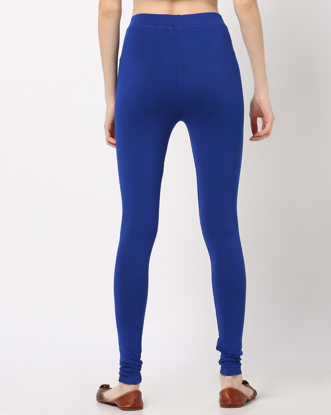 Buy TINY GIRL Royal Blue Girls 2 Pockets Check Jeggings | Shoppers Stop