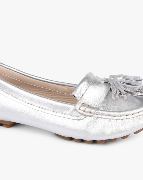 Clarks shop silver loafers