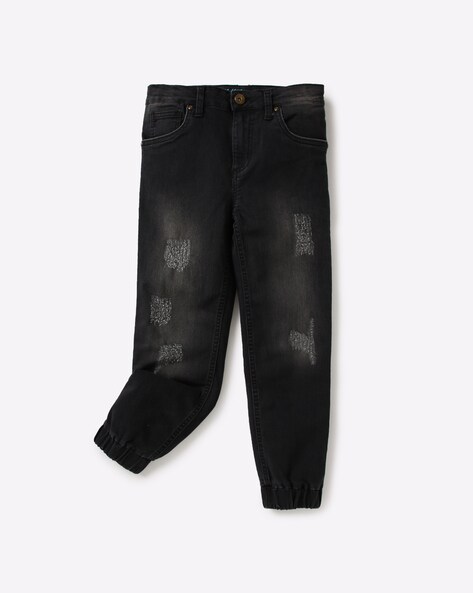 boys black jogger jeans