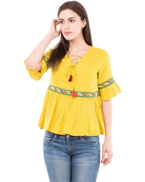 peplum tops myntra