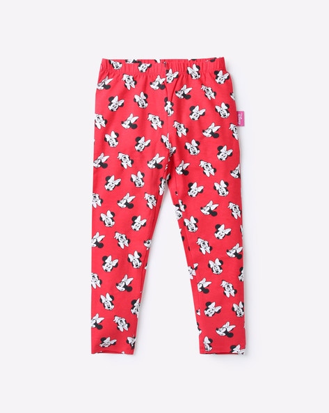 Buy Disney Minnie Mouse Print Leggings with Elasticated Waistband